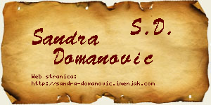 Sandra Domanović vizit kartica
